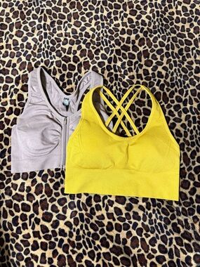 Velocity Sports Bra Bundle L – Padded, Strappy + Zip Front (2 pcs)